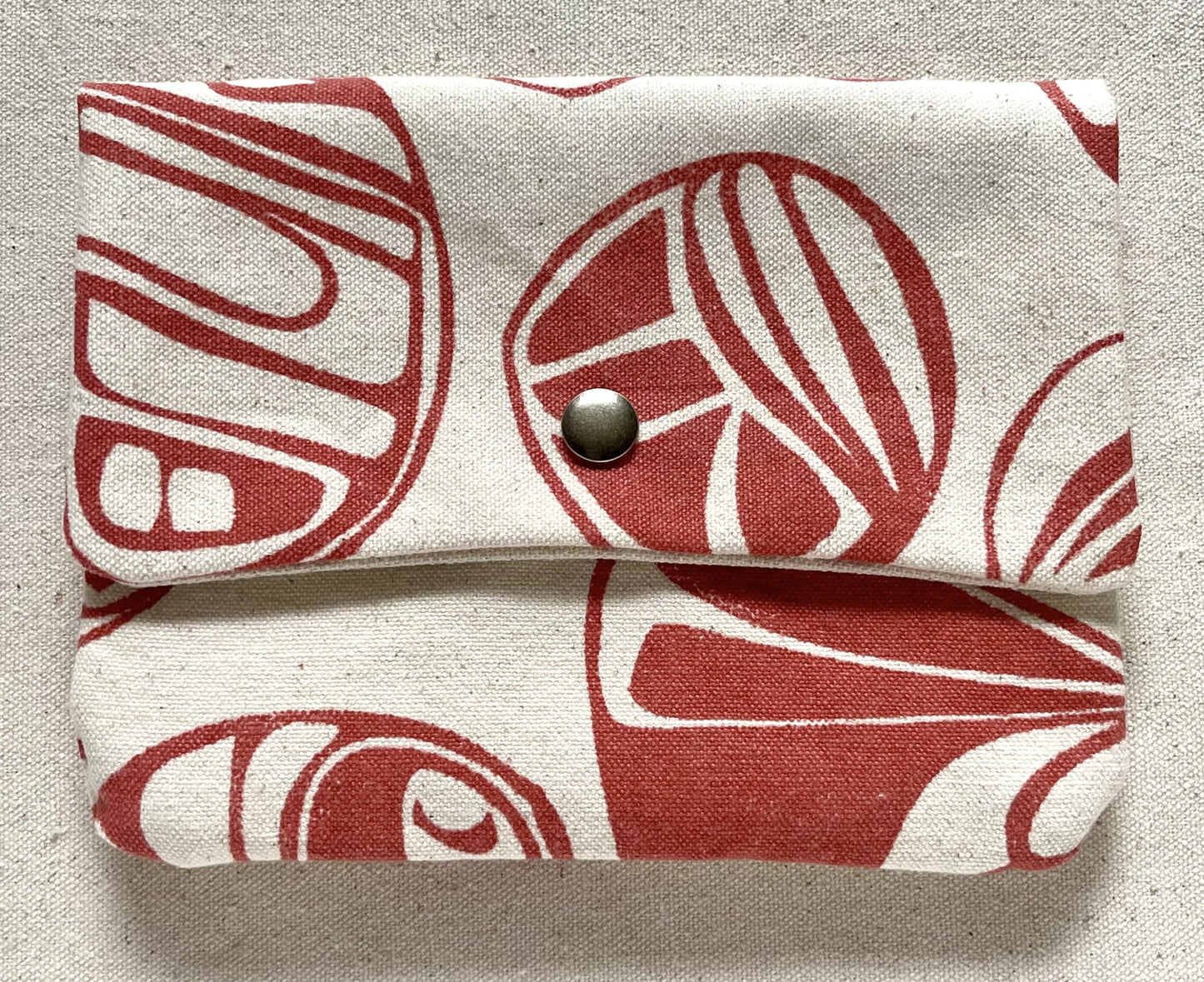 Canvas Magnetic Snap Pouch - Linden