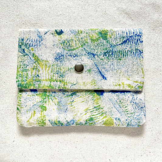Canvas Magnetic Snap Pouch - Watercolor