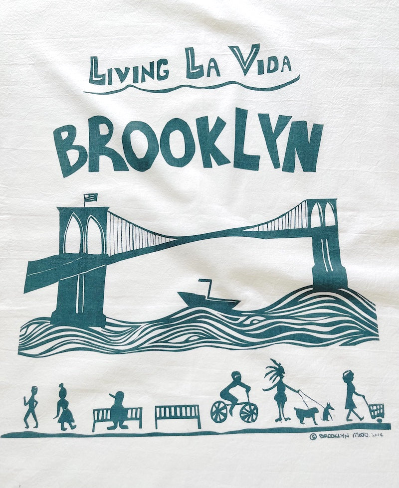 Kitchen Towel - Living La Vida Brooklyn - Brooklyn Bridge